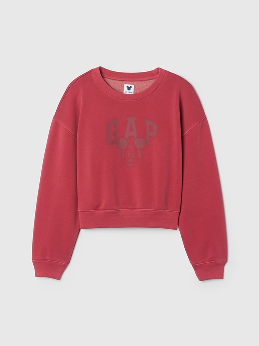 Image number 5 showing, Gap × Disney Kids Vintage Soft Mickey Mouse Logo Cropped Sweatshirt