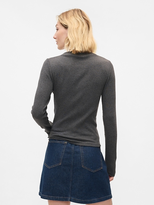 Image number 2 showing, Modern Rib Funnel-Neck T-Shirt