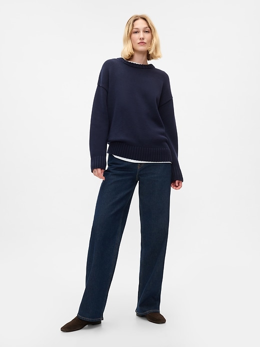 Image number 3 showing, 100% Cotton Oversized Boyfriend Sweater