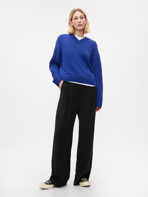 Image number 3 showing, Oversized V-Neck Sweater