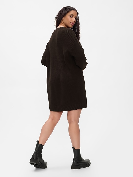 Image number 6 showing, CashSoft Shaker-Stitch Mini Sweater Dress