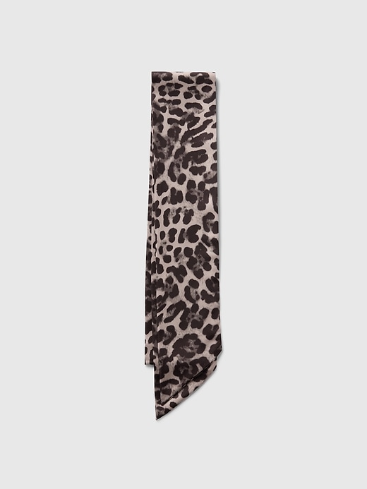 Image number 1 showing, Recycled Satin Leopard Scarf