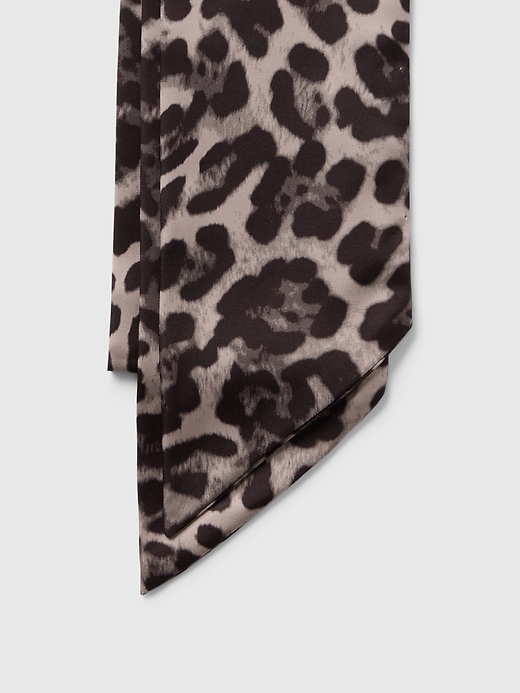 Image number 2 showing, Recycled Satin Leopard Scarf