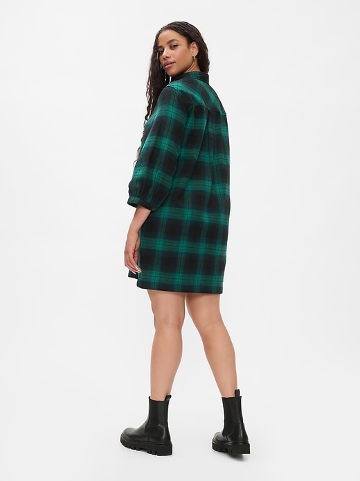 Image number 6 showing, Flannel Utility Mini Shirtdress