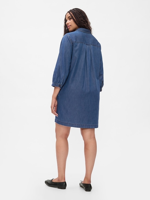 Image number 6 showing, Denim Utility Mini Shirtdress