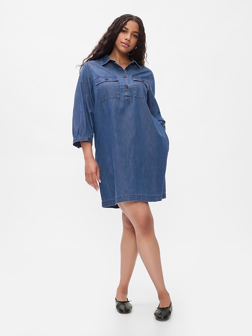 Image number 5 showing, Denim Utility Mini Shirtdress