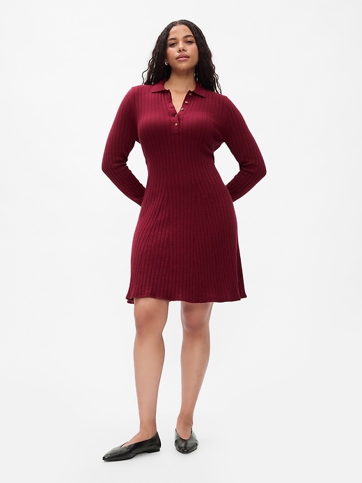 Image number 5 showing, CashSoft Polo Mini Sweater Dress