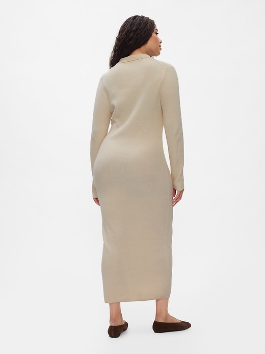 Image number 5 showing, CashSoft Rib Midi Polo Sweater Dress