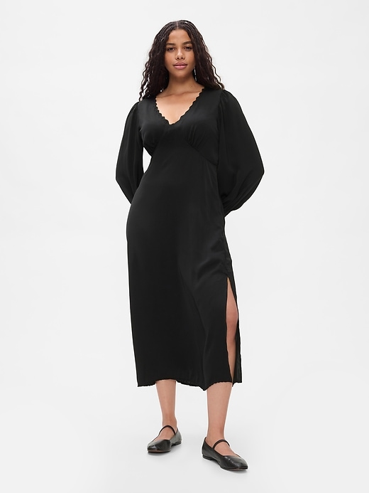 Image number 5 showing, Satin Empire Midi Dress