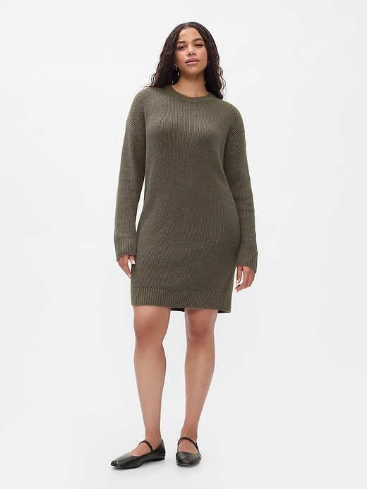 Image number 5 showing, CashSoft Shaker-Stitch Mini Sweater Dress