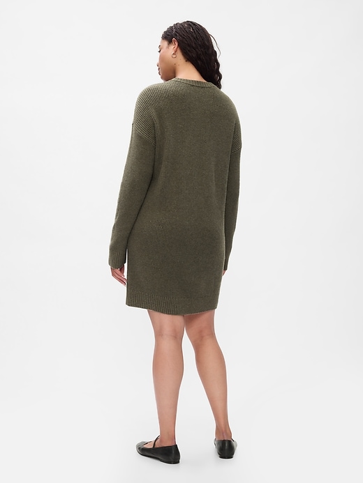 Image number 6 showing, CashSoft Shaker-Stitch Mini Sweater Dress