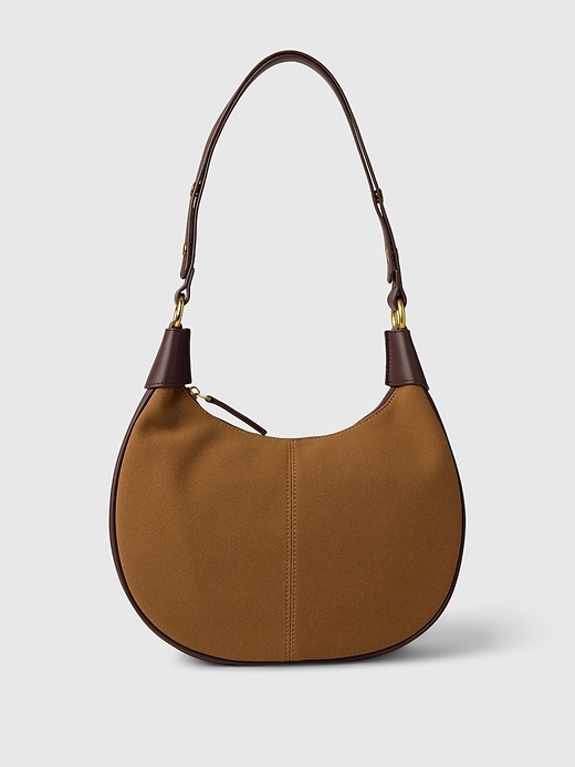 Image number 1 showing, Vegan Suede Shoulder Bag