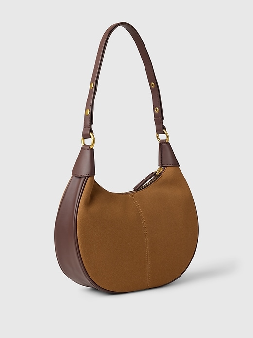 Image number 2 showing, Vegan Suede Shoulder Bag