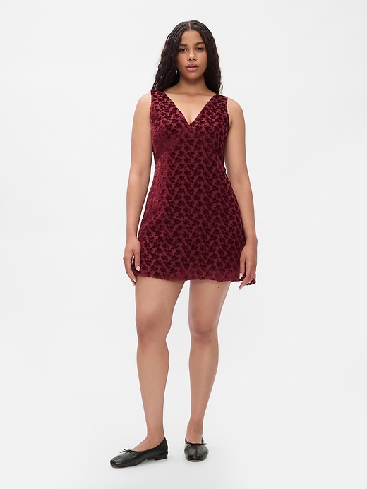 Image number 5 showing, Velvet Floral Mini Dress