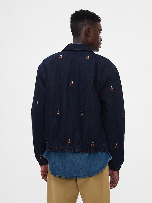 Image number 2 showing, Gap × Disney Embroidered Denim Bomber Jacket