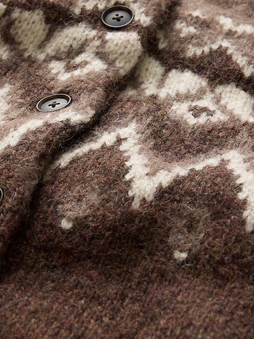 Image number 4 showing, Brushed Fair Isle Cropped Cardigan