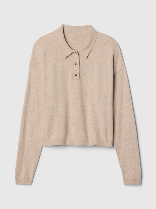 Image number 4 showing, CashSoft Relaxed Polo Sweater