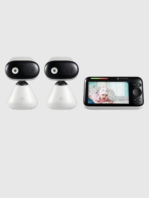 Image number 1 showing, Motorola PIP1510 Connect 5in 1080p Wi-Fi Remote Video Baby Monitor 2 Camera Pack