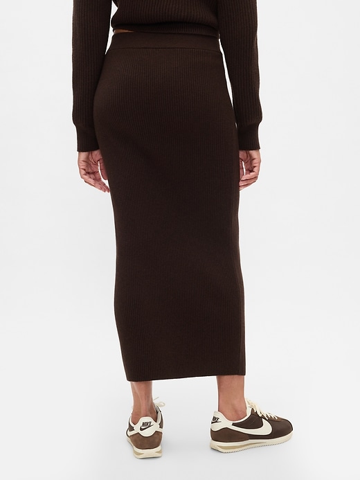 Image number 3 showing, CashSoft Rib Maxi Sweater Skirt