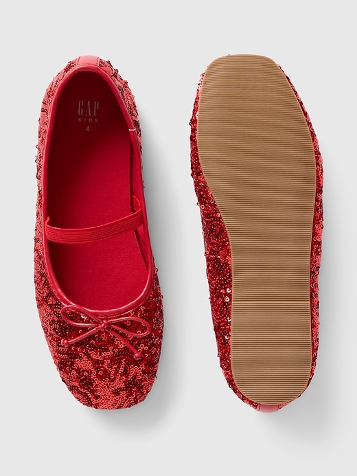 Image number 3 showing, Kids Sequin Ballet Flats