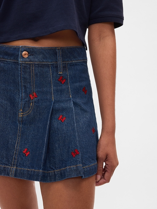 Image number 4 showing, Gap × Disney Minnie Mouse Embroidered Denim Mini Skirt