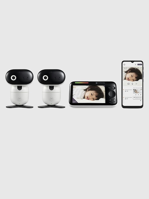 Image number 2 showing, Motorola PIP1610-2 HD Connect 5in WiFi 1080p Remote Video Baby Monitor 2 Camera Pack