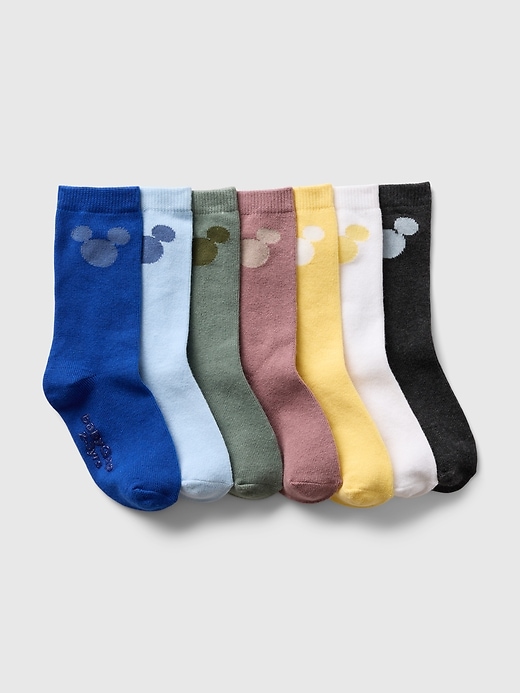 View large product image 1 of 1. Gap × Disney Baby Mickey Mouse Crew Socks (7-Pack)