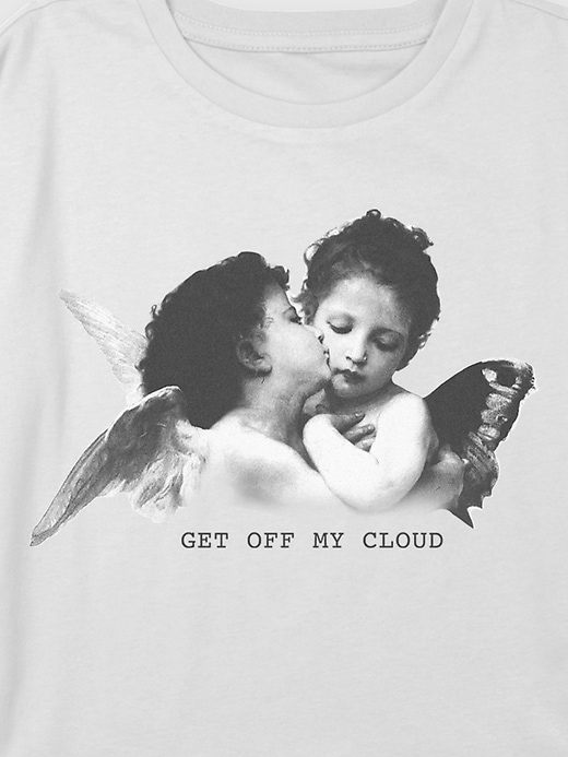 Image number 2 showing, Kids Cloud Cherubs Graphic Boxy Crop Tee