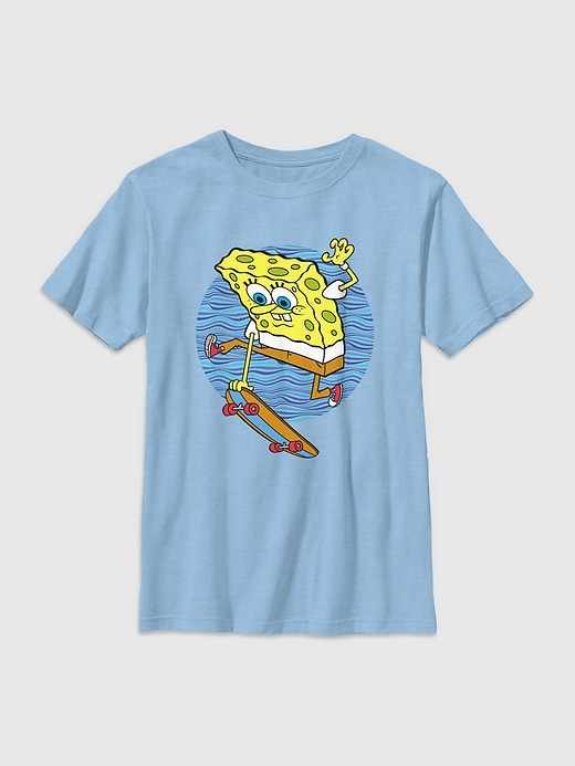 Image number 1 showing, Kids Spongebob Skateboard Graphic Tee