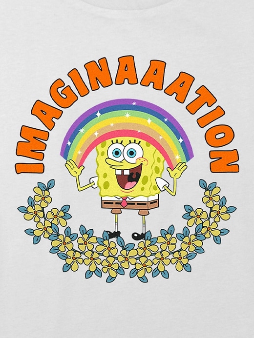 Image number 2 showing, Kids Spongebob Imagination Graphic Boxy Crop Tee