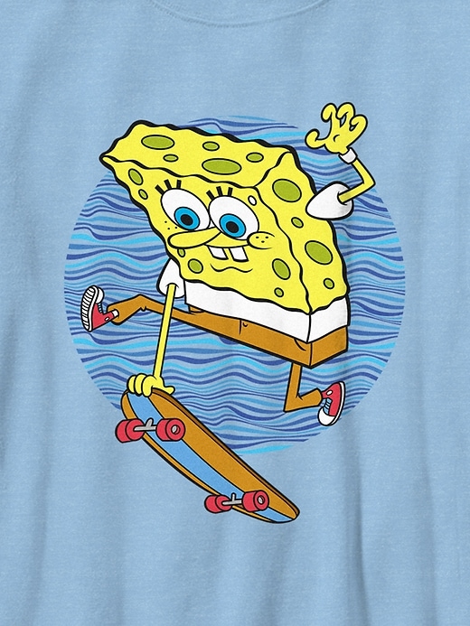 Image number 2 showing, Kids Spongebob Skateboard Graphic Tee