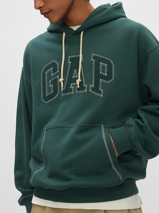 Image number 4 showing, Heavyweight Stitch Logo Hoodie