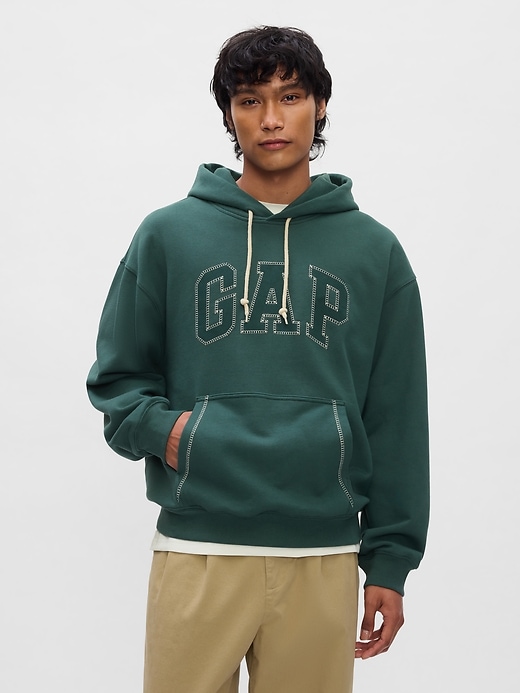 Image number 1 showing, Heavyweight Stitch Logo Hoodie