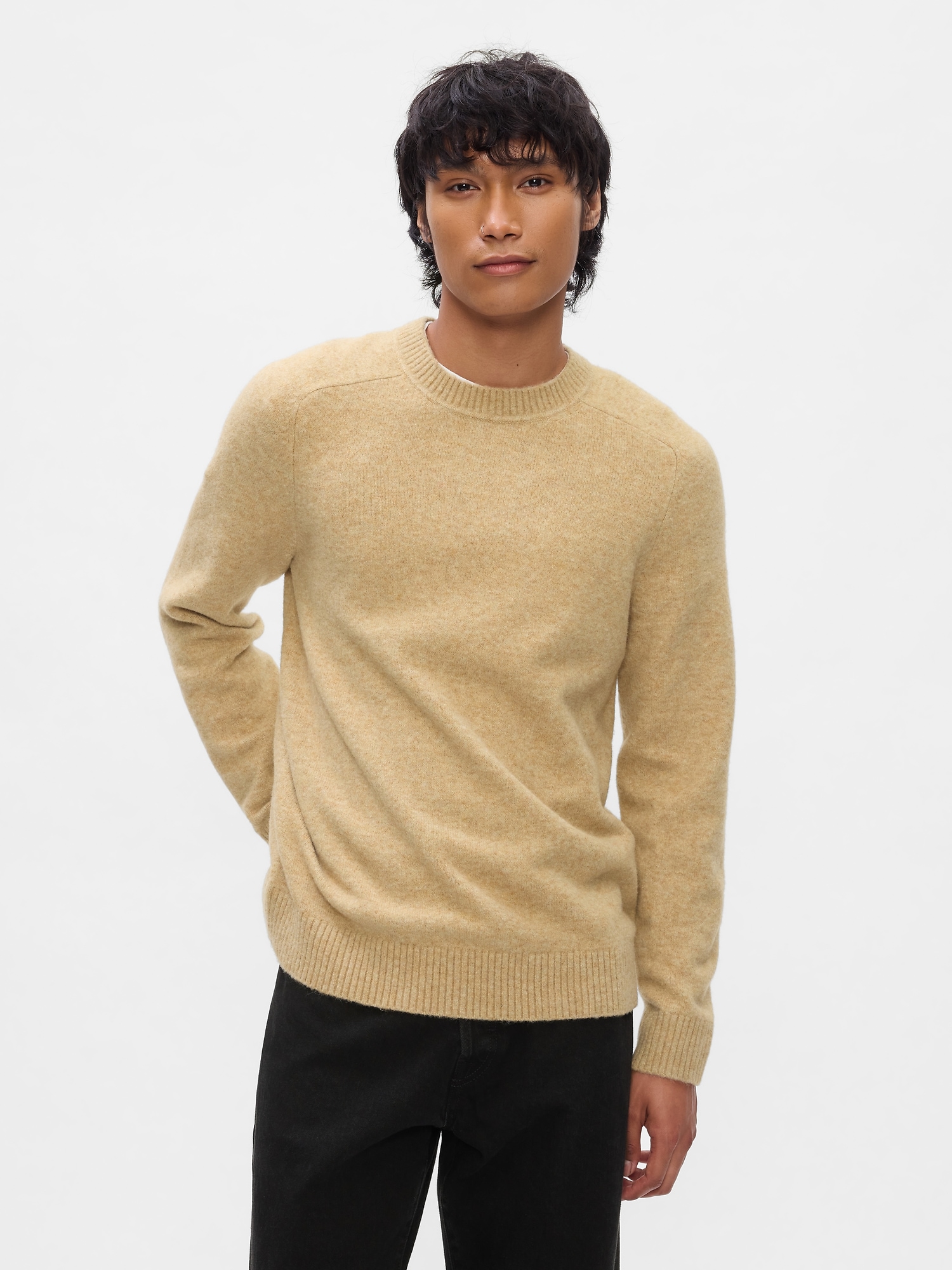 Gap Crewneck Sweater In Camel