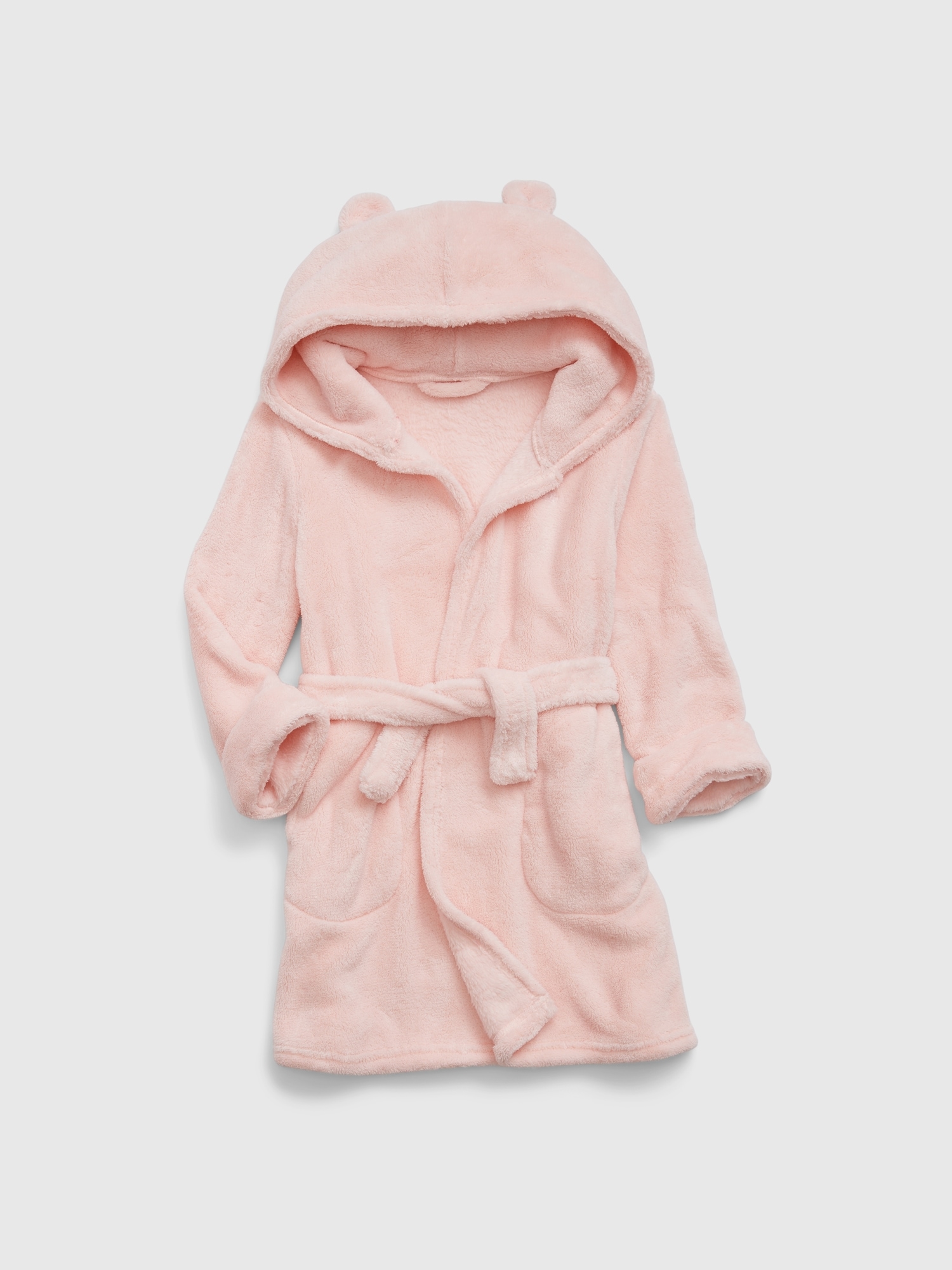 Toddler Recycled Fuzzy Robe - Pink