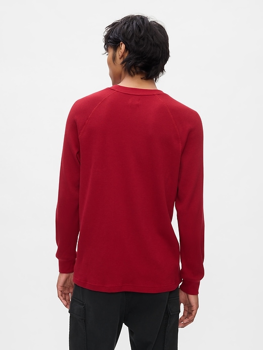 Image number 2 showing, Waffle-Knit Raglan T-Shirt