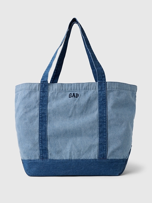 Image number 1 showing, Gap Logo Denim Strap Tote Bag