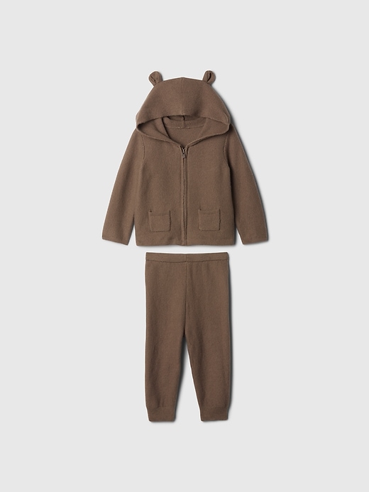 Image number 6 showing, Baby CashSoft Bear Hoodie Outfit Set