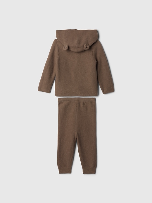 Image number 2 showing, Baby CashSoft Bear Hoodie Outfit Set