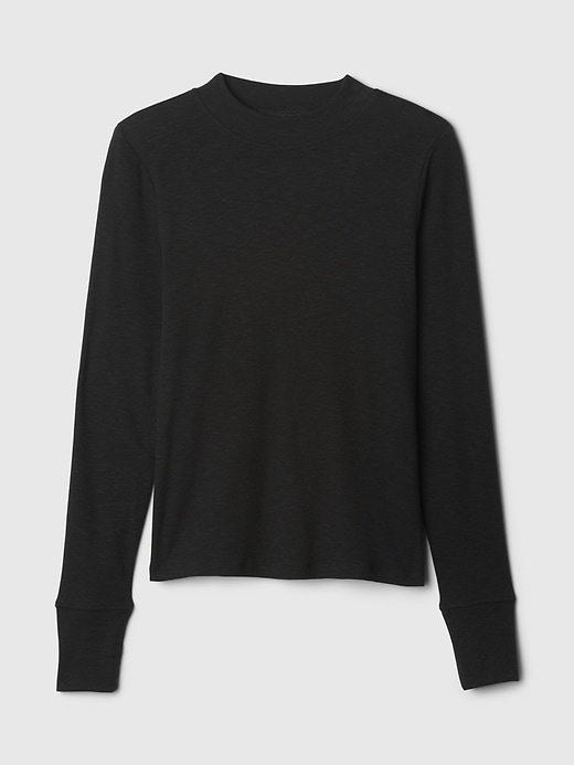 Image number 5 showing, Essential Rib Mockneck T-Shirt