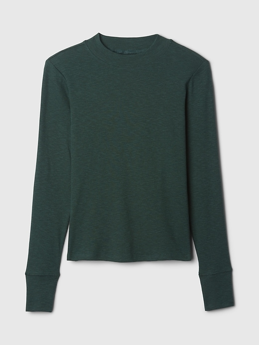 Image number 5 showing, Essential Rib Mockneck T-Shirt