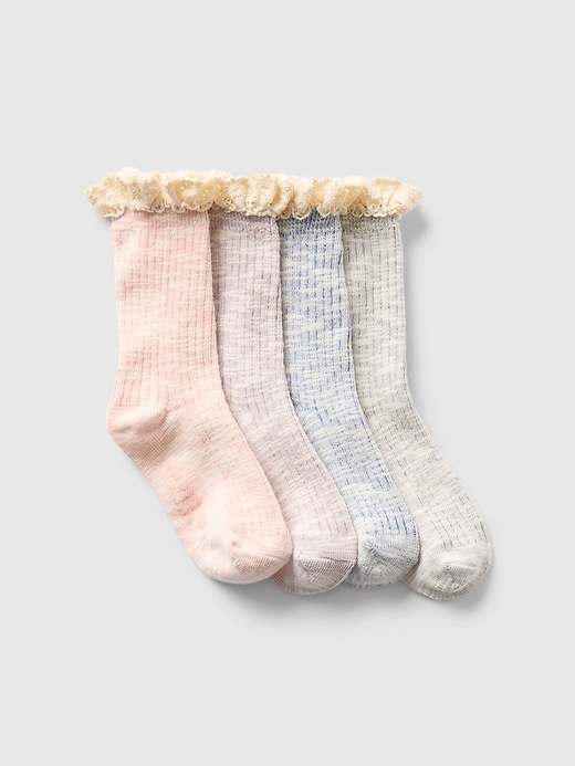 View large product image 1 of 1. babyGap Ruffle Boot Socks (4-Pack)