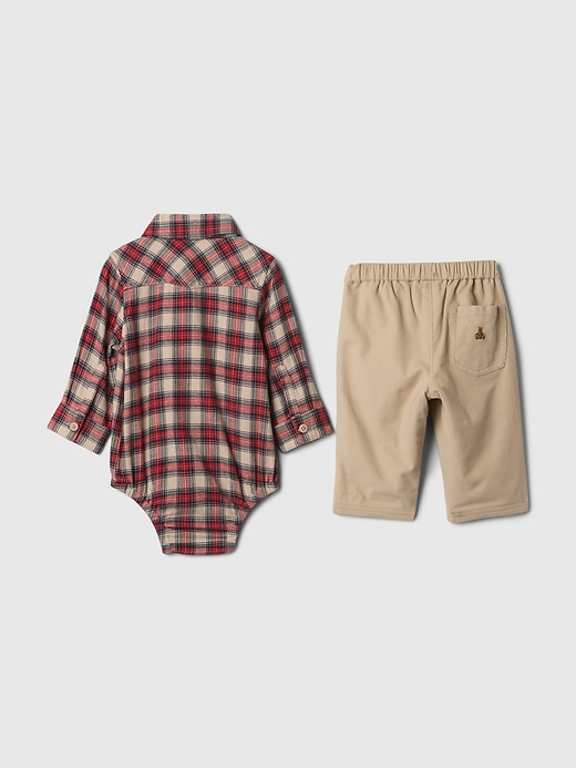 Image number 2 showing, Baby Flannel Outfit Set