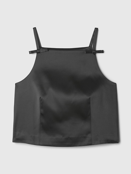 Image number 4 showing, Satin Square-Neck Bow Top