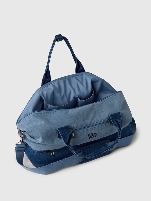 Image number 3 showing, Two-Tone Denim Weekender Bag