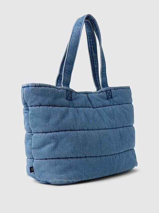 Image number 2 showing, Denim Puffer Tote