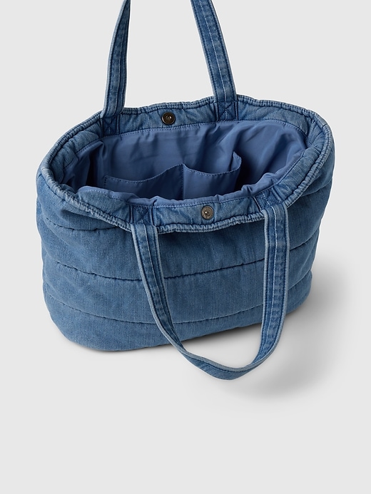 Image number 3 showing, Denim Puffer Tote