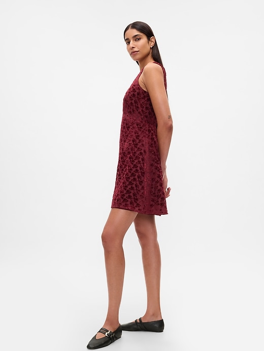 Image number 3 showing, Velvet Floral Mini Dress