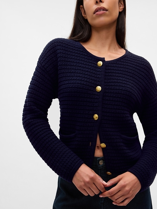 Image number 3 showing, Textured Sweater Jacket