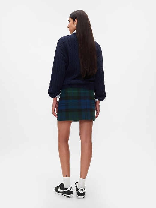 Image number 2 showing, Plaid Wrap Mini Skirt